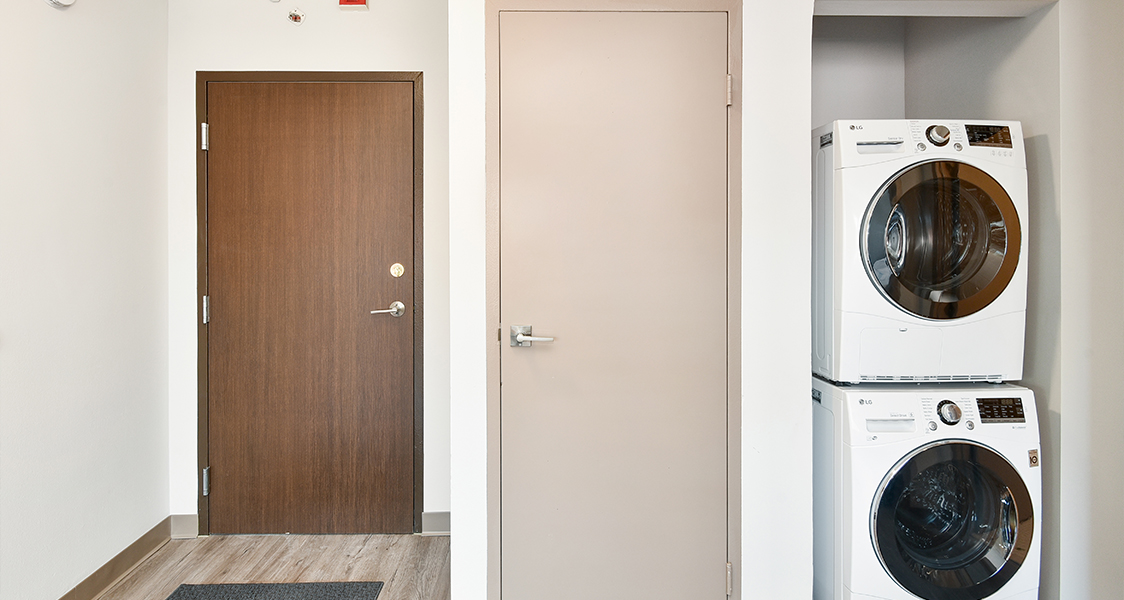 the washer and dryer